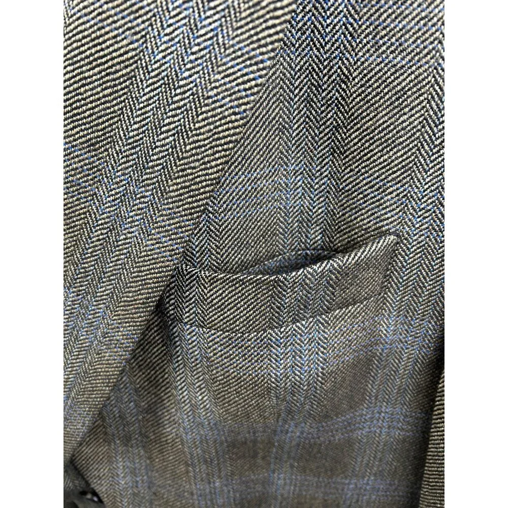 Lauren Ralph Lauren Blazer Mens 44R Brown Herringbone Wool Sport Coat Ivy League